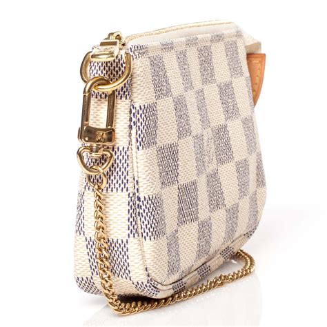 mini pochette damier azur